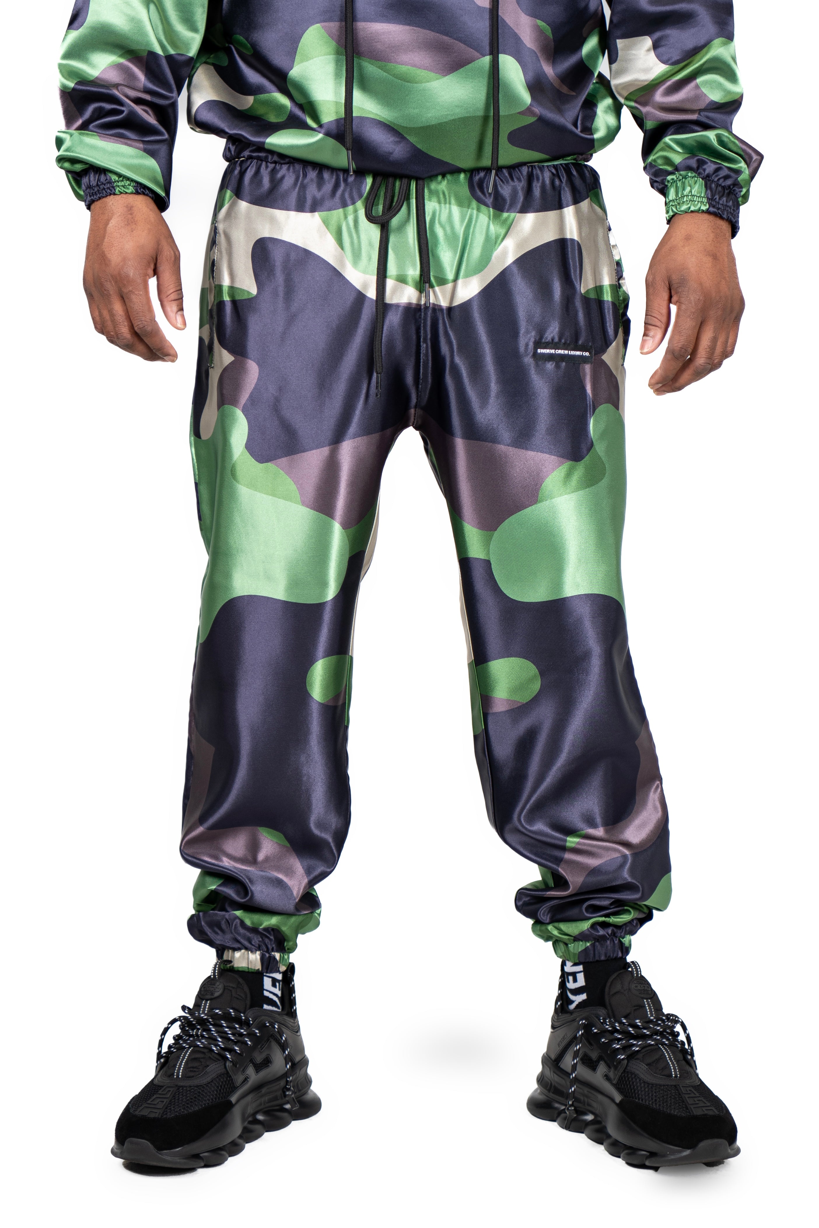 Swerve Crew Luxury Co. Silk Camo Hoodie Set