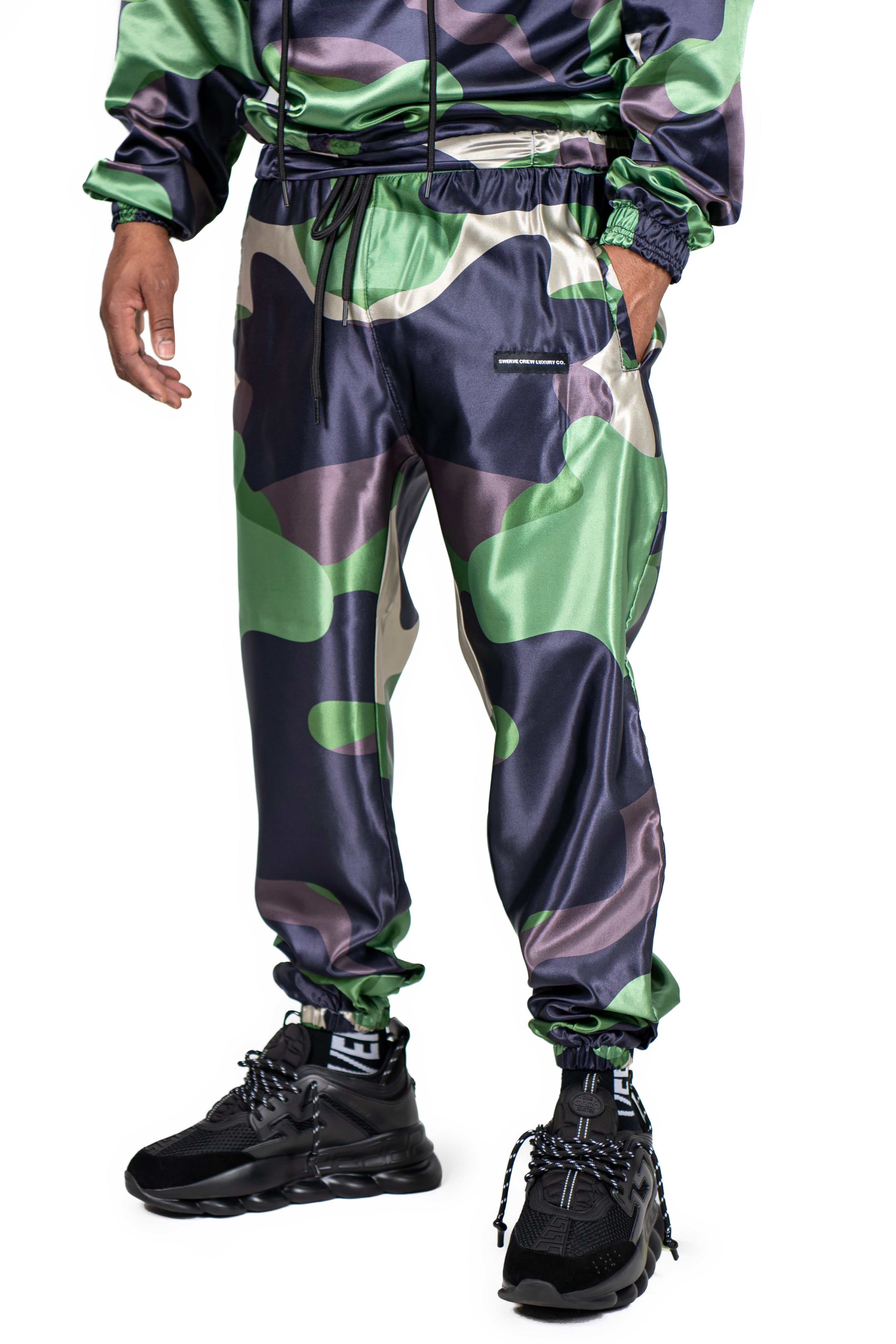 Swerve Crew Luxury Co. Silk Camo Hoodie Set