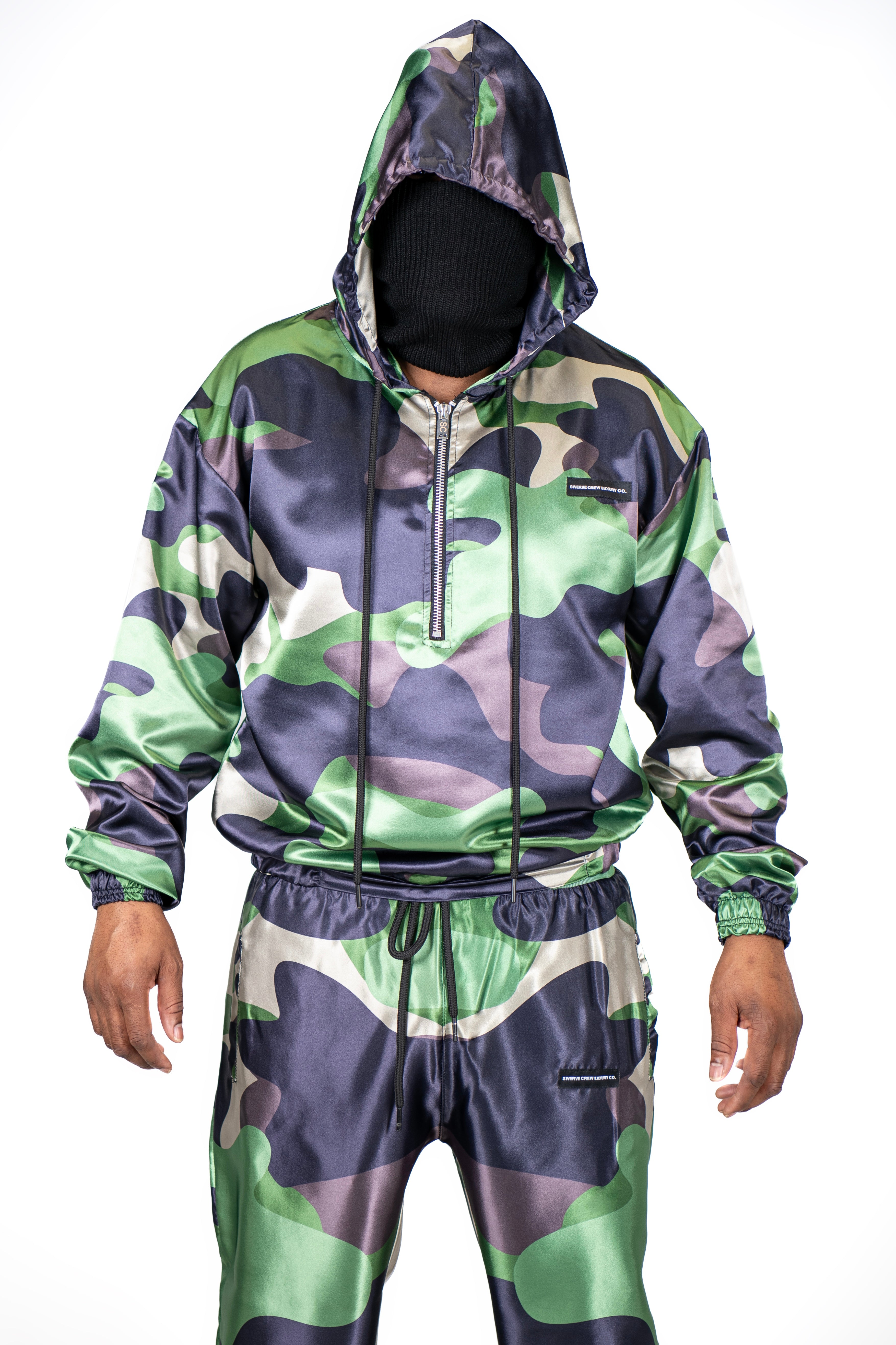 Swerve Crew Luxury Co. Silk Camo Hoodie Set