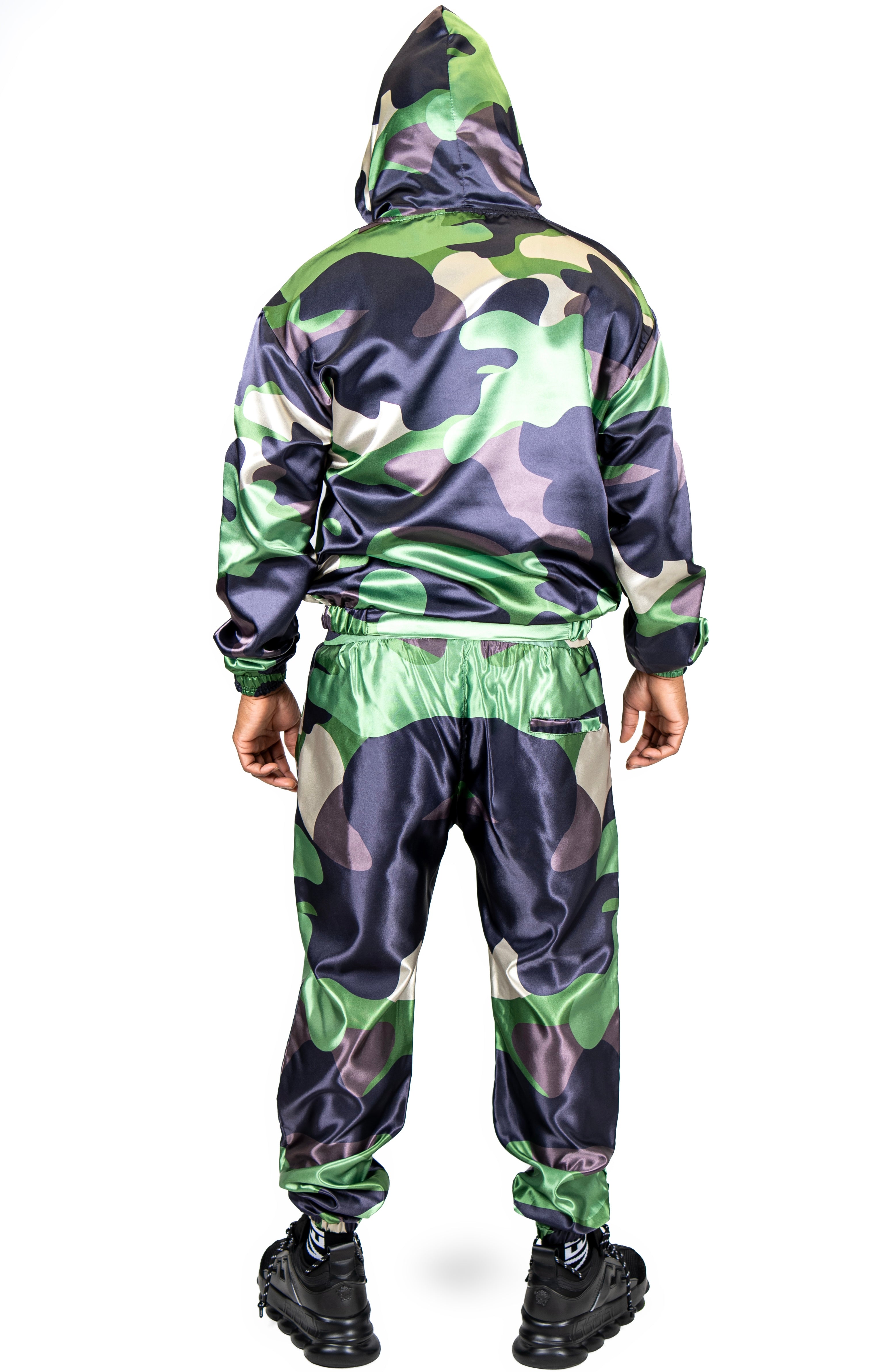 Swerve Crew Luxury Co. Silk Camo Hoodie Set