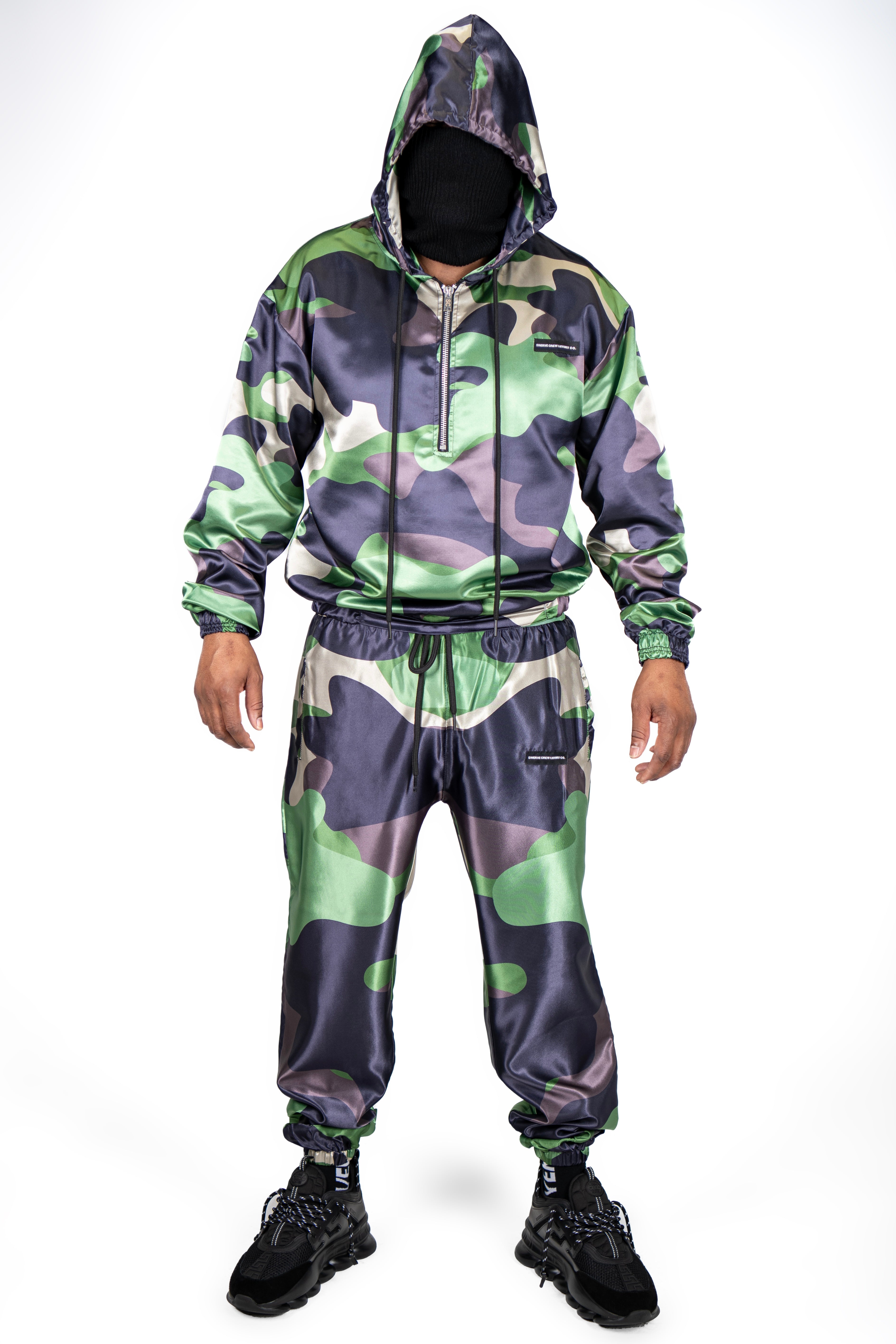 Swerve Crew Luxury Co. Silk Camo Hoodie Set
